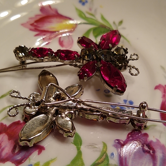 💕 🥰 rhinestone dragonfly hair clips - Picture 6 of 7